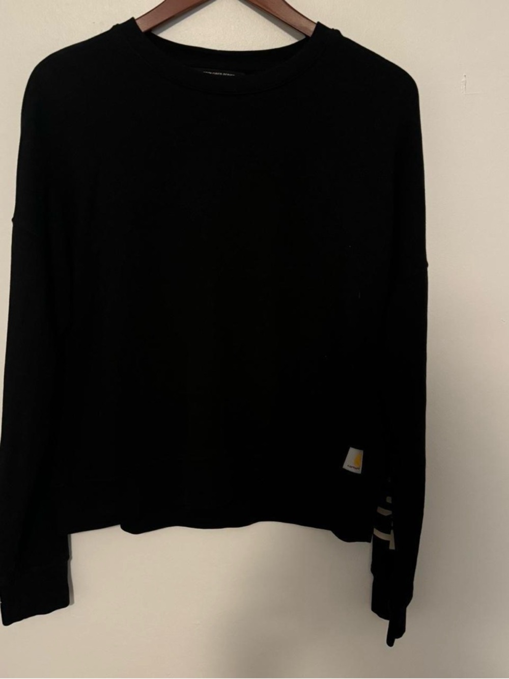 Carhartt Black Crewneck Sweatshirt with Logo Patch